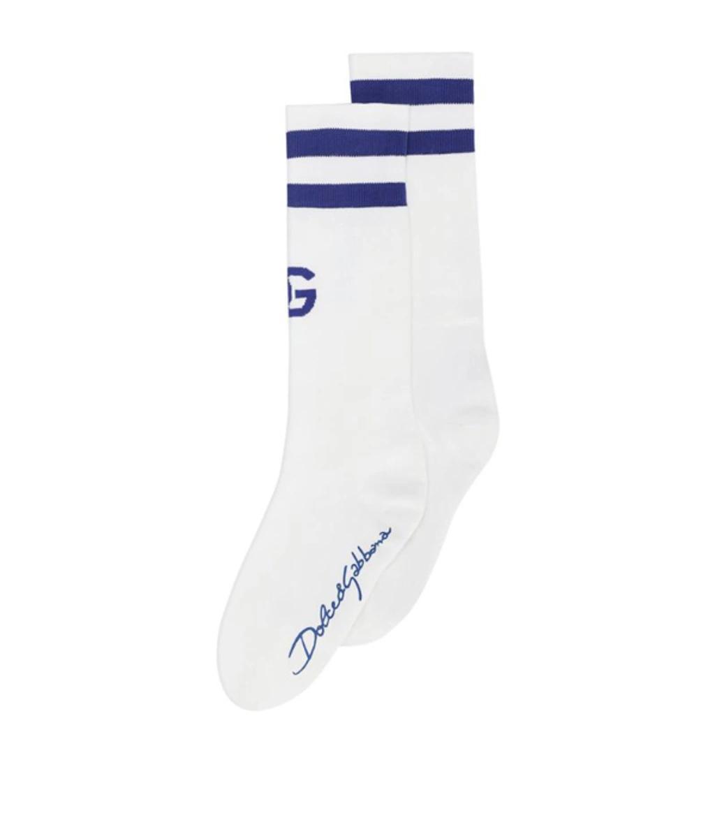 Cotton-blend Logo Socks In Multicolor Product Image