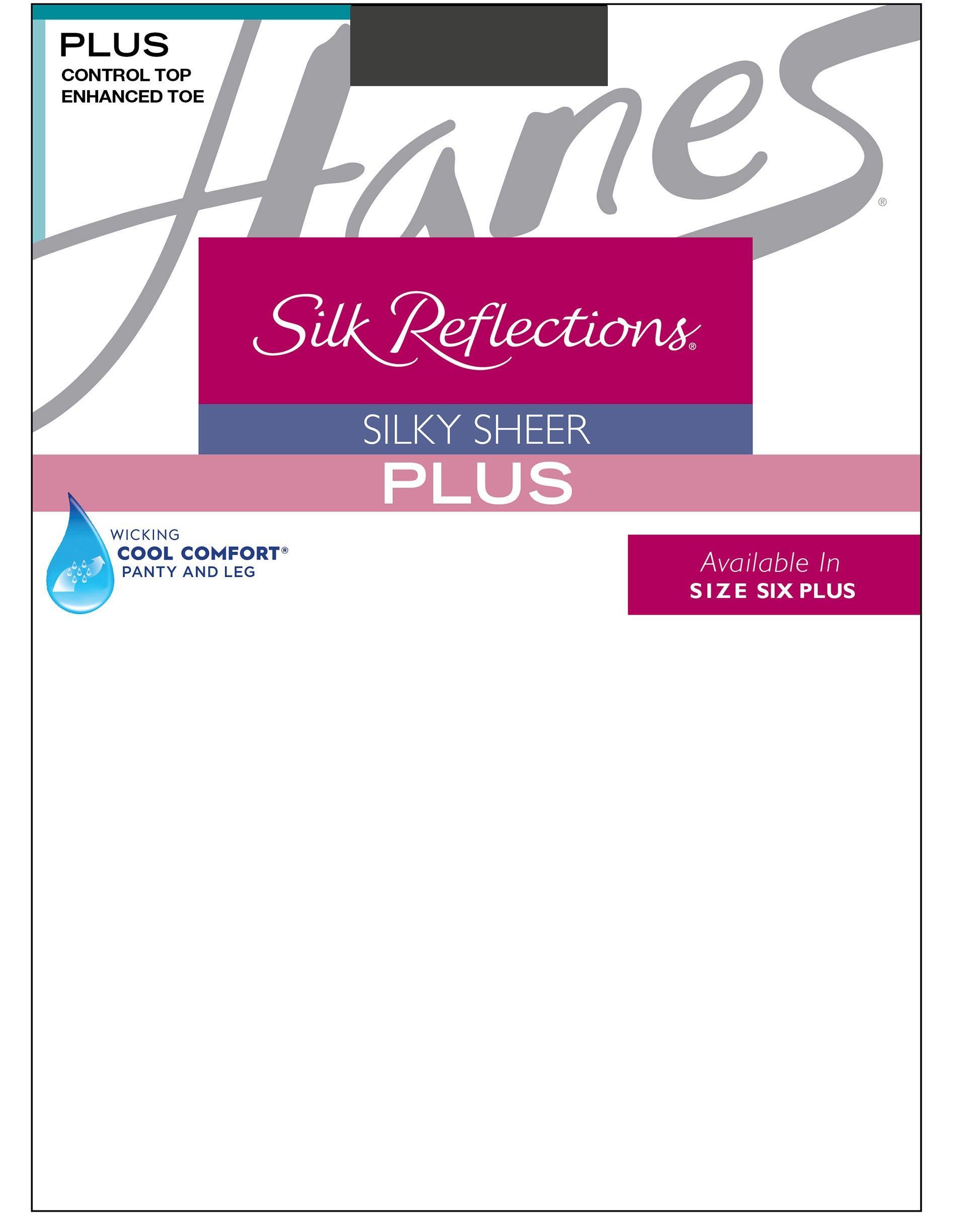 Hanes Silk Reflections Control-Top Sandalfoot Pantyhose, Plus 4 Product Image