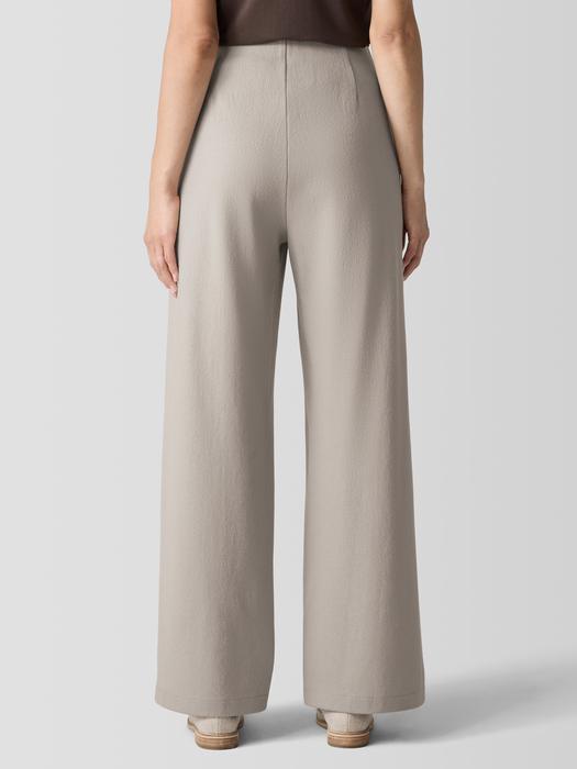 Felted Wool Jersey Wide-Leg Long Pant in Regenerative Wool Product Image