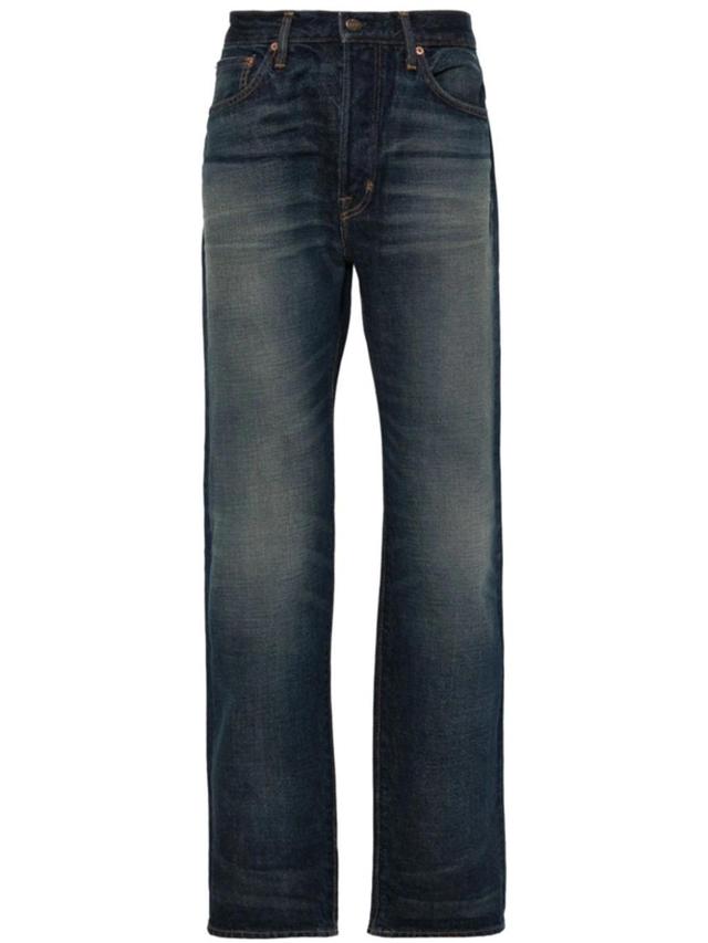 Straight-leg Selvedge Jeans In Denim Product Image