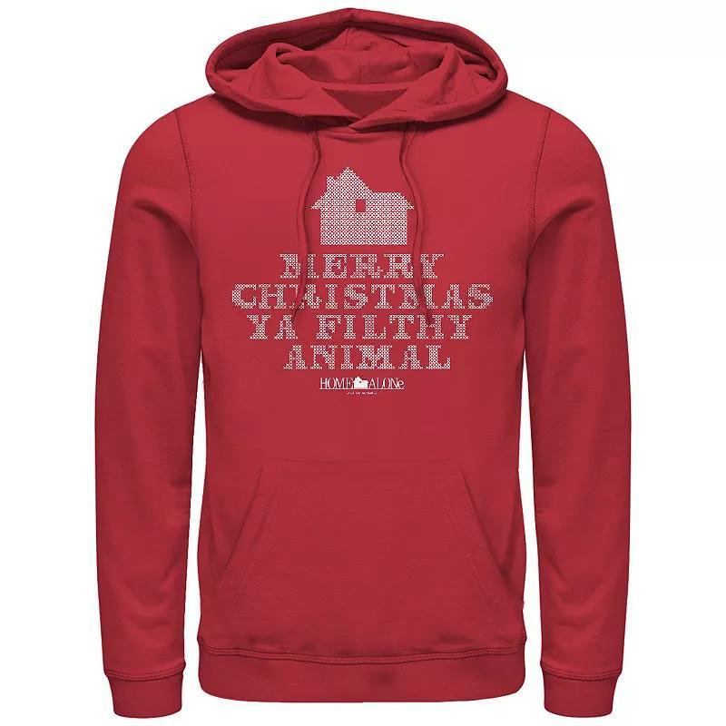 Big & Tall Home Alone Merry Christmas Ya Filthy Animal Cross Stitch Graphic Hoodie, Mens Product Image