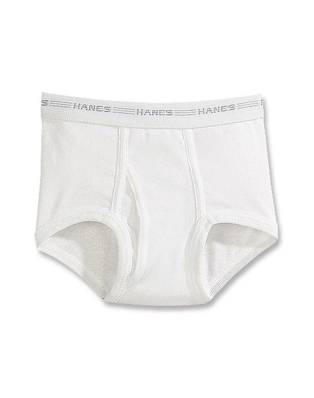 Hanes Boys White Briefs, Value 6-Pack L Product Image