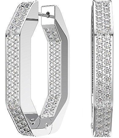 Swarovski Dextera Medium Pav Hexagonal Hoop Earrings Product Image