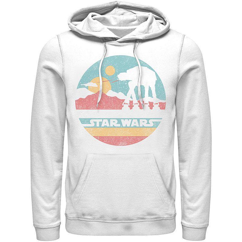 Mens Star Wars AT-AT Silhouette Title Logo Circle Hoodie Product Image