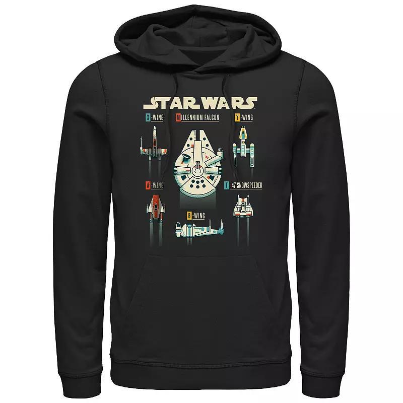 Mens Star Wars Rebel Ships Graphic Hoodie Product Image