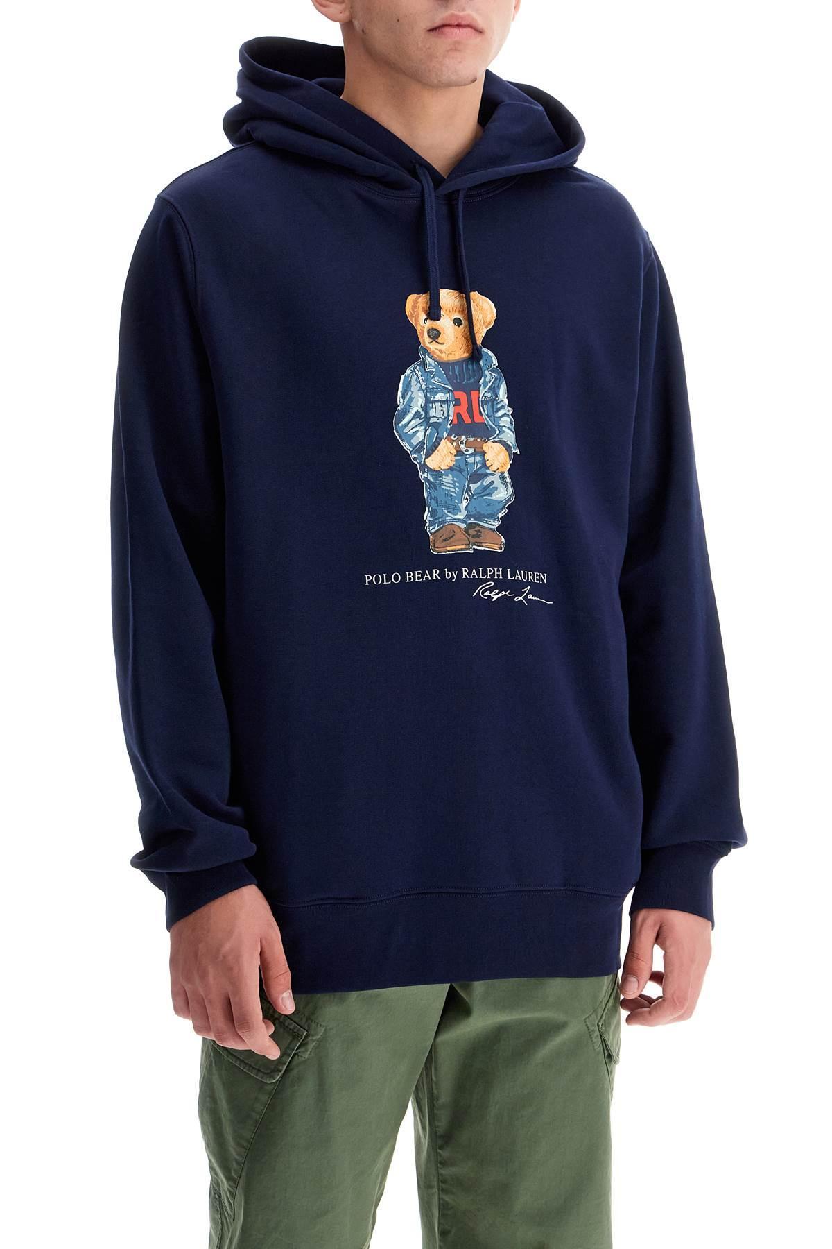 Polo Bear Hooded Sweatshirt In F24 Cruise Navy Denim Bear (blue) Product Image