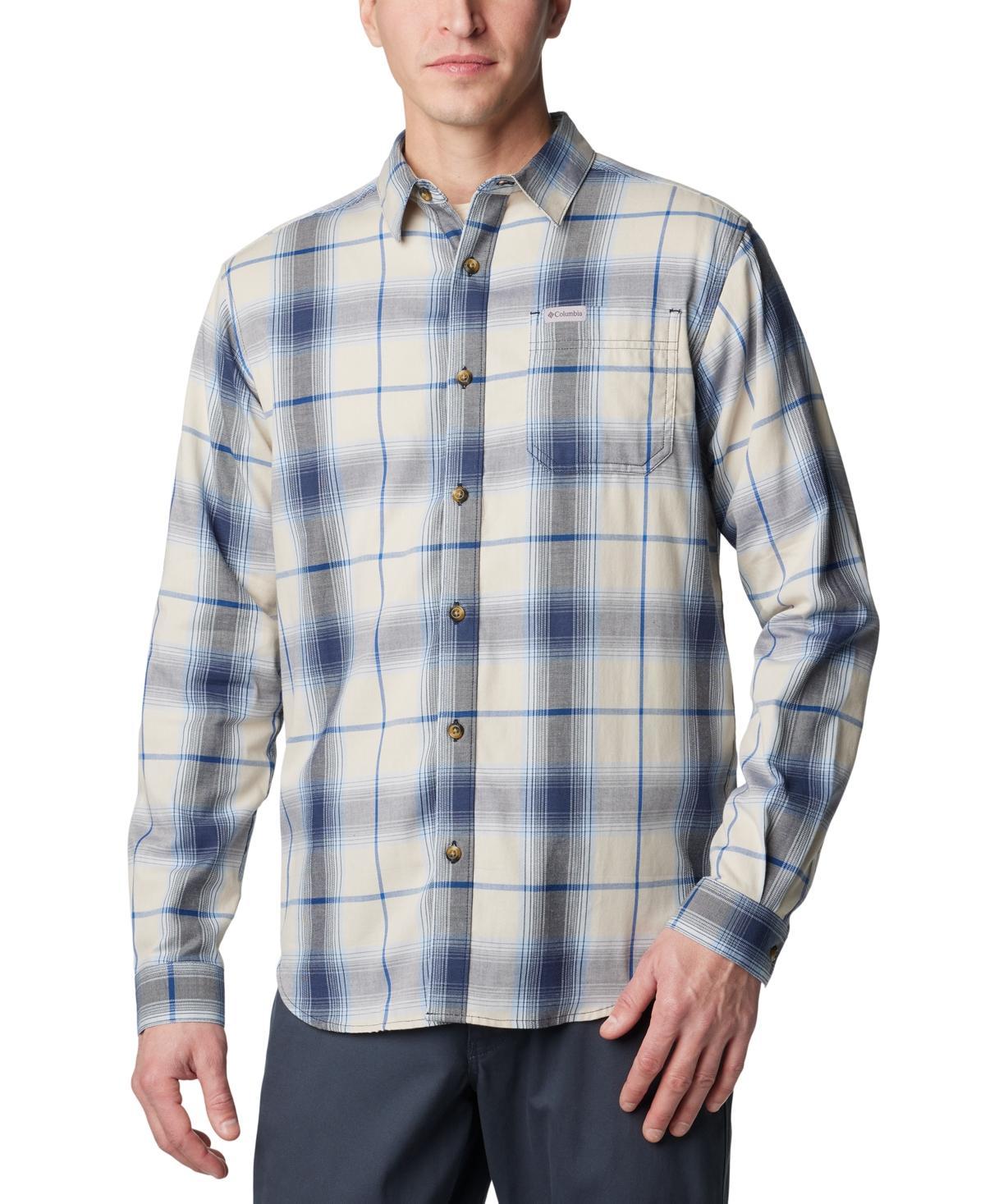 Mens Columbia Vapor Ridge Plaid Woven Button-Down Shirt Blue Tartan Product Image