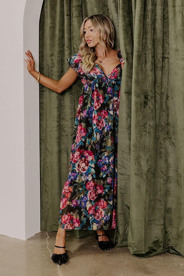 Moonlit Garden Floral Maxi Dress Product Image