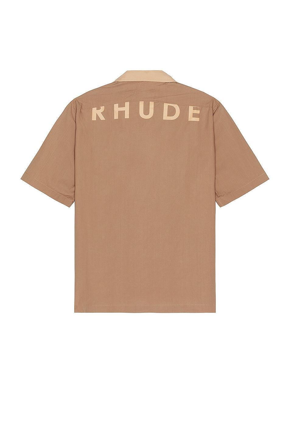 Rhude Mechanic Button Up Shirt Brown. (also in ). Product Image