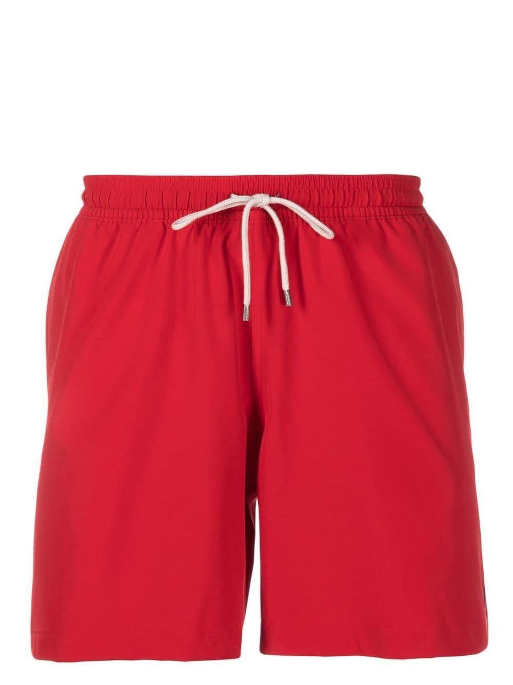 Swim Trunks In Red Product Image