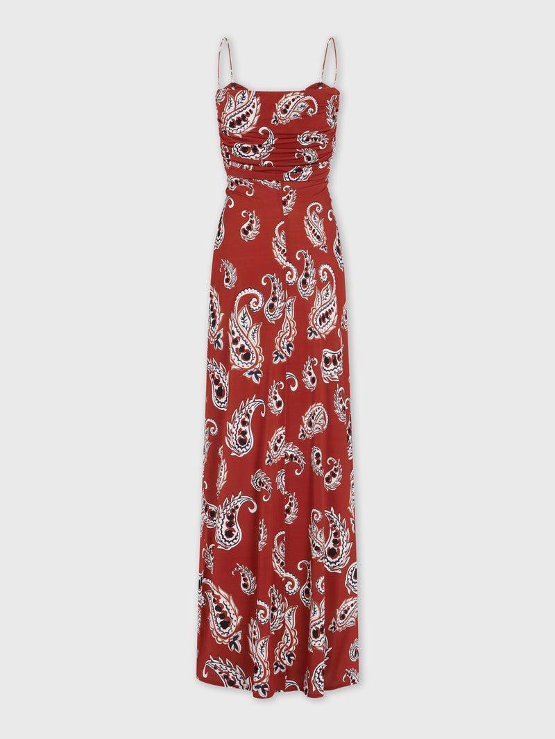 Paisley printed long dress Product Image