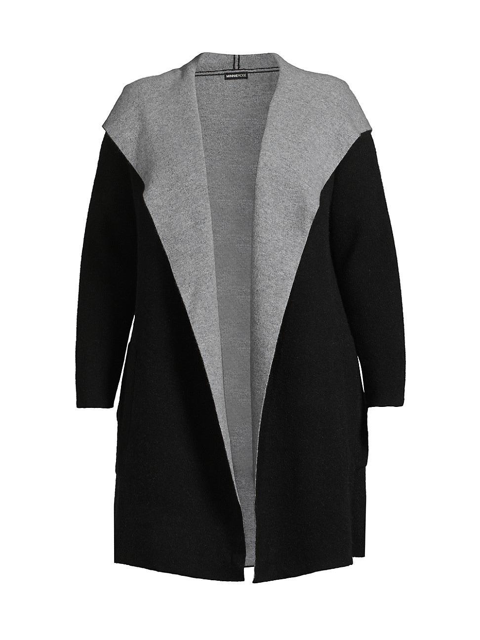 Womens Cashmere Hooded Coat Product Image