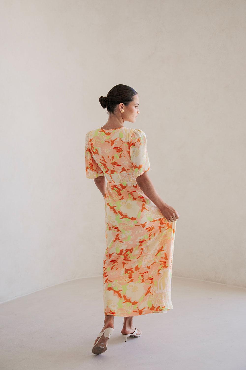 Aquitaine Wrap Dress - Motion Floral Product Image