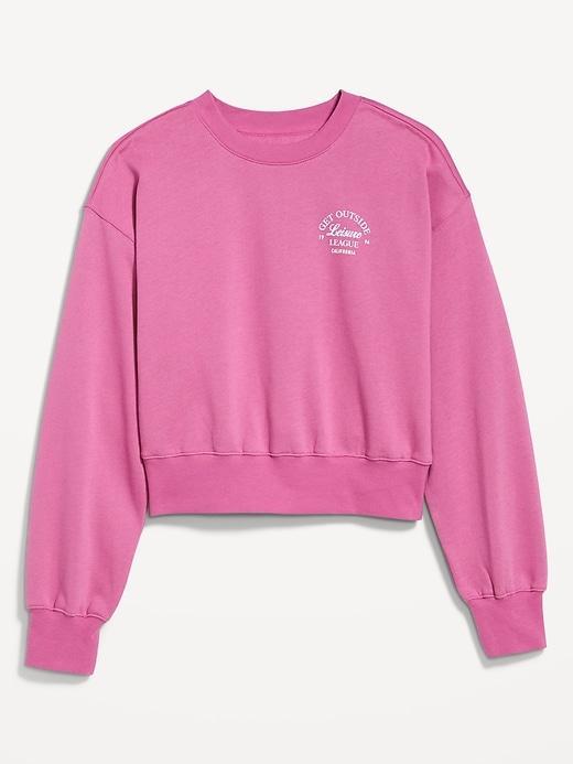 SoComfy Crop Graphic Sweatshirt Product Image