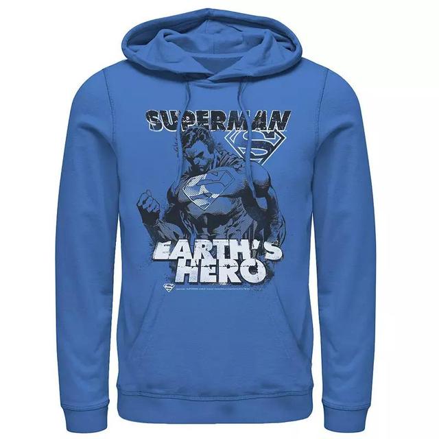 Mens DC Comics Superman Earths Hero Sketched Poster Hoodie Product Image