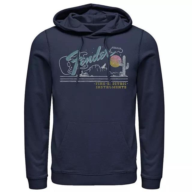 Mens Fender Desert Landscape Graphic Hoodie Blue Product Image