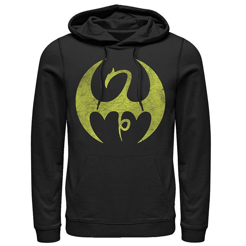 Mens Marvel Iron Fist Distressed Dragon Logo Hoodie Product Image