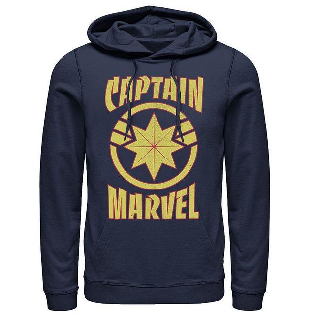 Mens Marvel Captain Marvel Pop Logo Hoodie Blue Product Image