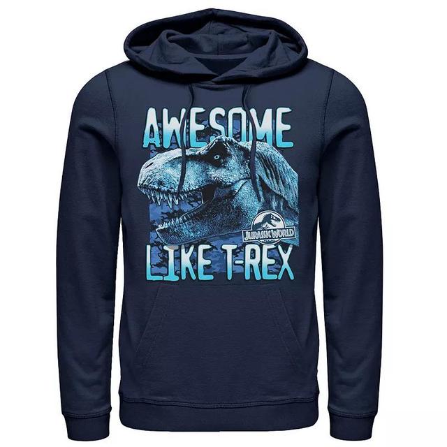 Mens Jurassic World Two Awesme Lke T-Rex Hoodie Grey Heather Product Image