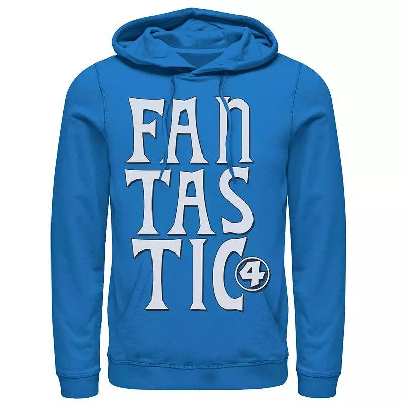 Mens Marvel Fantastic Four Triple Stacked Text Hoodie Product Image