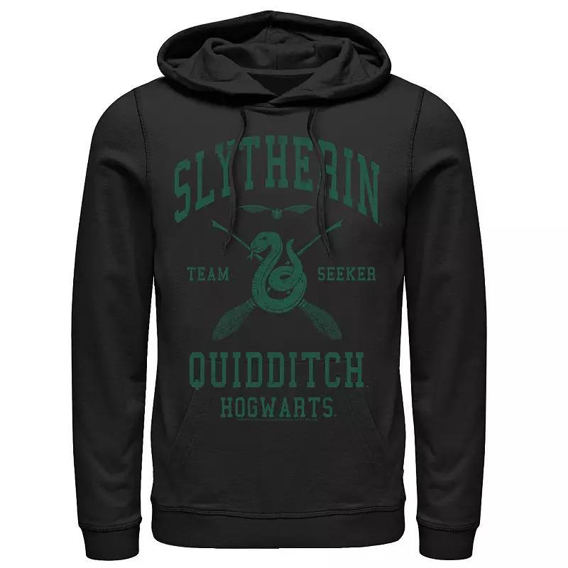 Mens Harry Potter Slytherin Team Seeker Text Hoodie Black Product Image