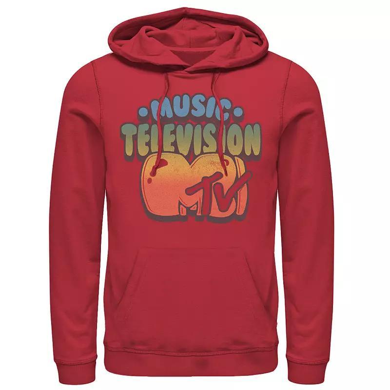 Mens Jurassic Park Logo Gradient Sunset Graphic Pullover Hoodie Med Grey Product Image