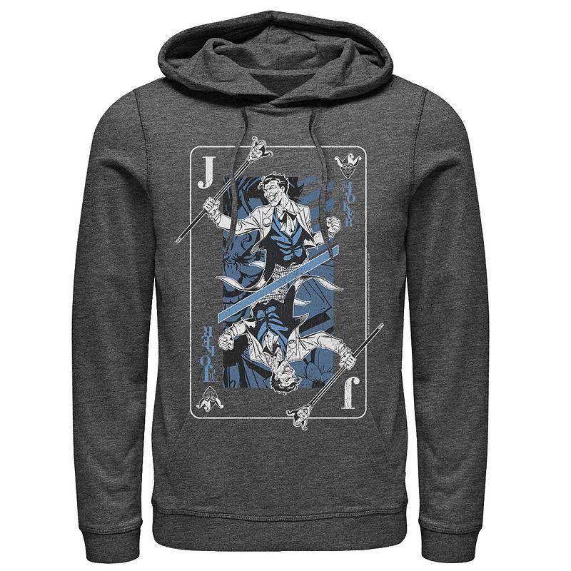 Mens DC Comics The Joker Playing Card Hoodie, Mens Product Image