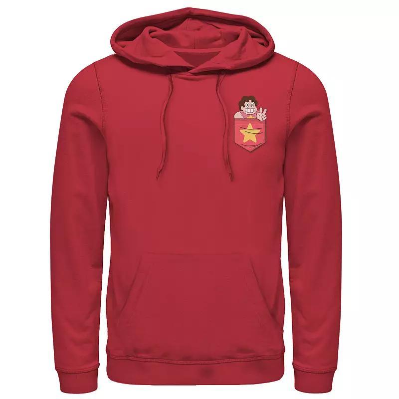 Mens Cartoon Network Stevens Universe Gold Star Hoodie Red Product Image