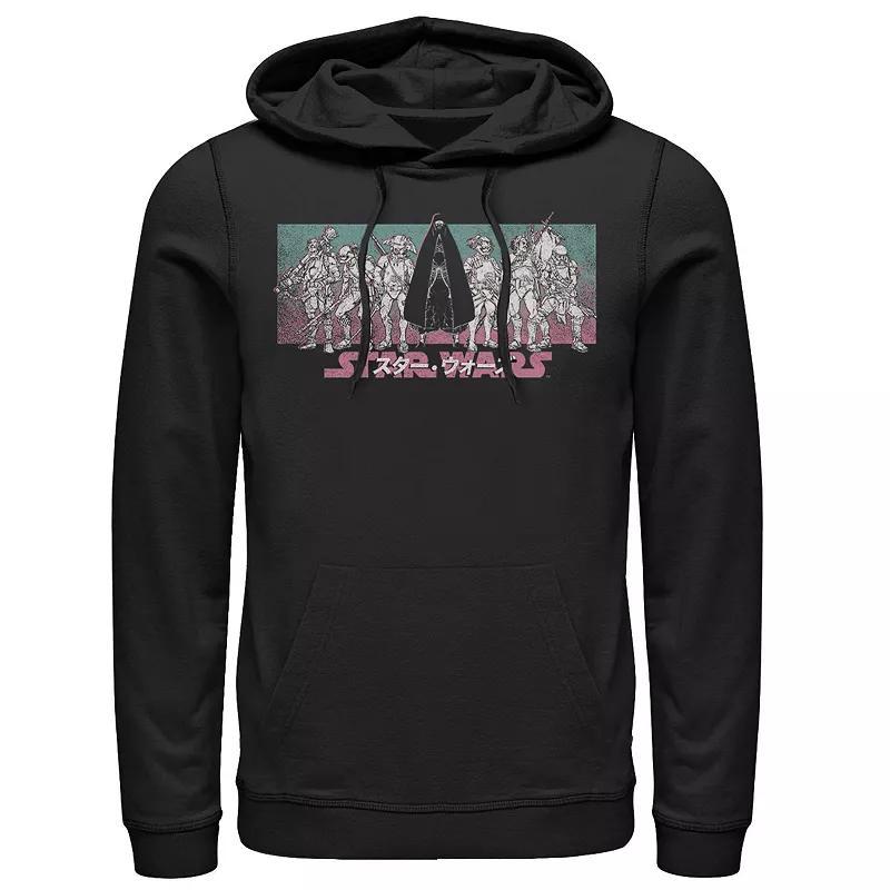 Mens Pink Panther Hexagonal Portraits Graphic Hoodie Blue Product Image