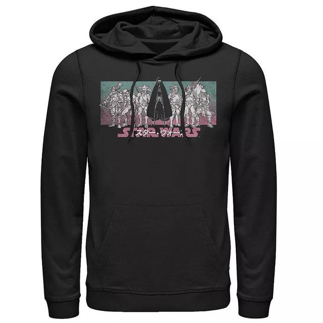 Mens Pink Panther Hexagonal Portraits Graphic Hoodie Blue Product Image