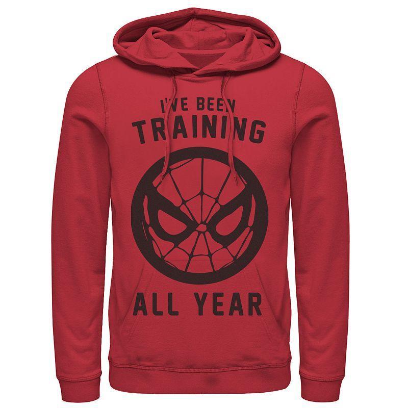 Mens Marvel Spider-Man Ive Been Training All Year Logo Hoodie Product Image