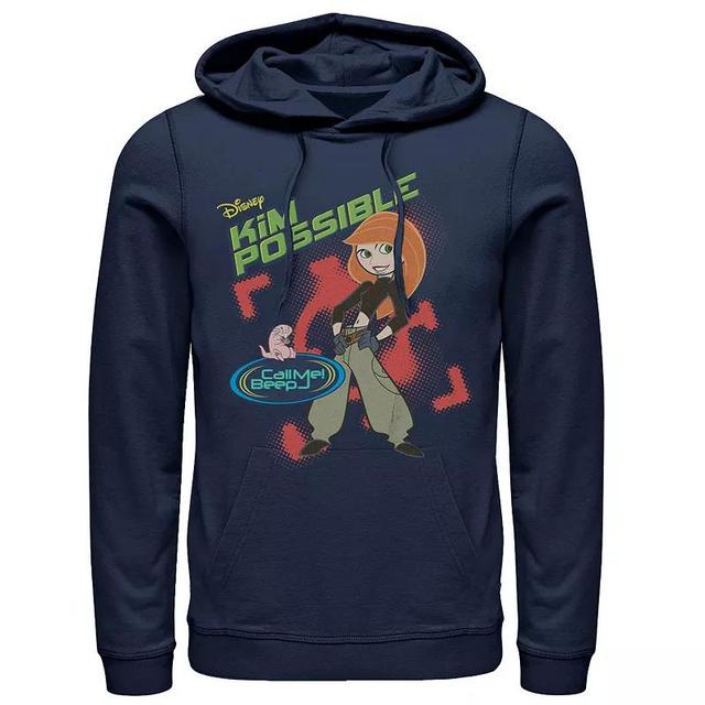 Mens Disney Kim Possible Call Me Beep Hoodie Blue Product Image