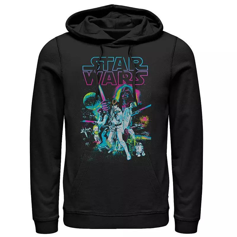 Mens Star Wars Classic Group Hoodie Black Product Image