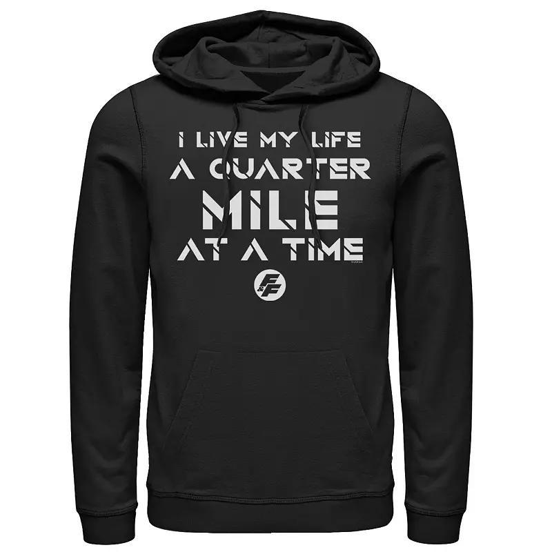 Mens Fast & Furious Life At A Quarter Mile At A Time Word Stack Hoodie Product Image