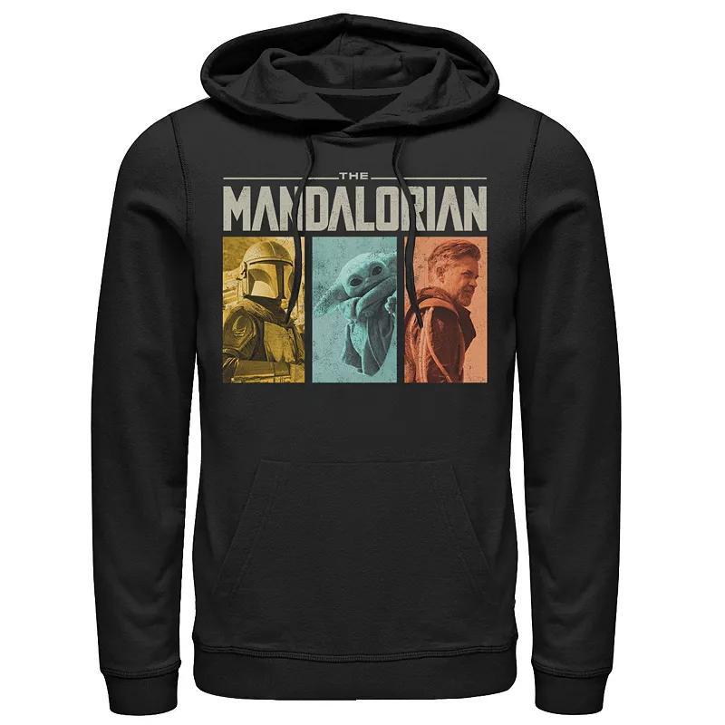 Mens Star Wars The Mandalorian Colorful Panel Group Portraits Hoodie Product Image