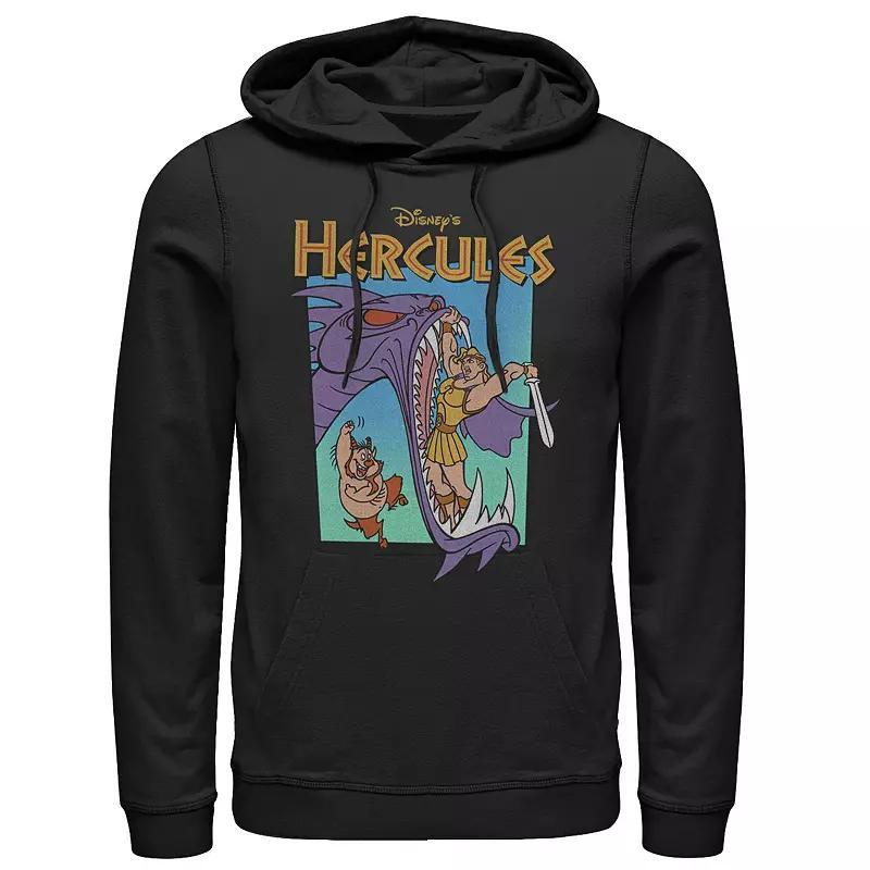 Mens Disney Hercules Hydra Battle Retro Hoodie Product Image