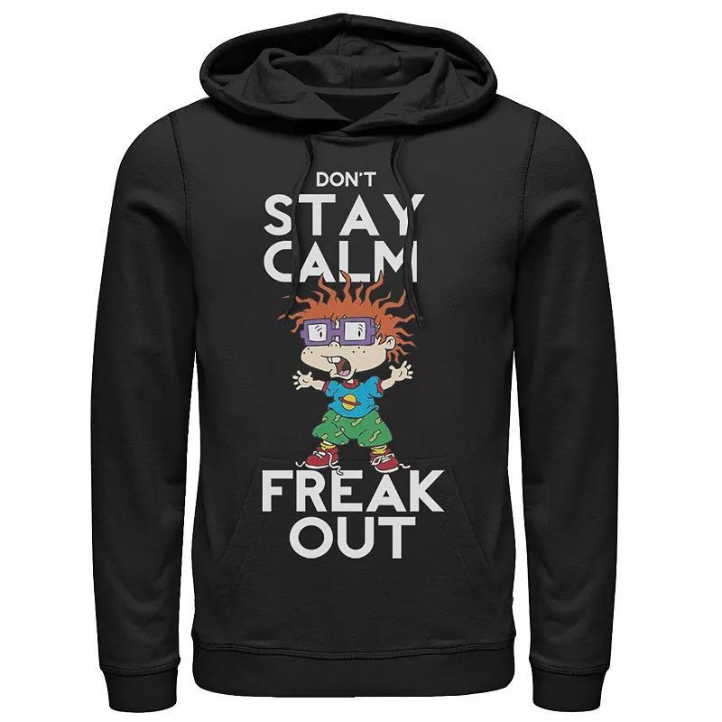 Mens Nickelodeon Rugrats Chuckie Dont Stay Calm Freak Out Graphic Hoodie Grey Heather Product Image