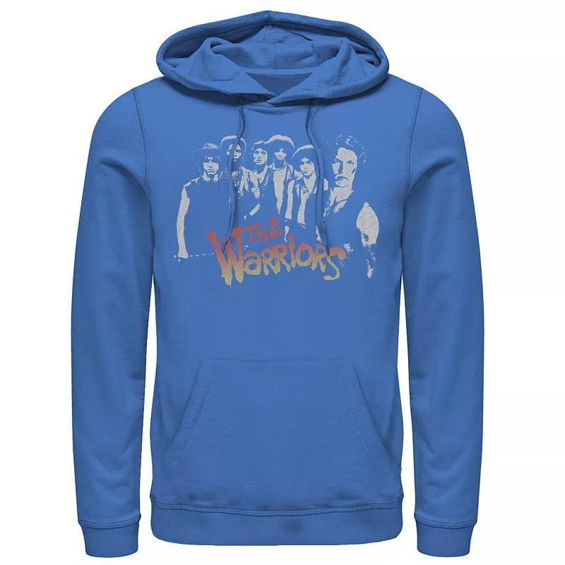 Mens The Warriors Group Shot Title Logo Hoodie Med Blue Product Image