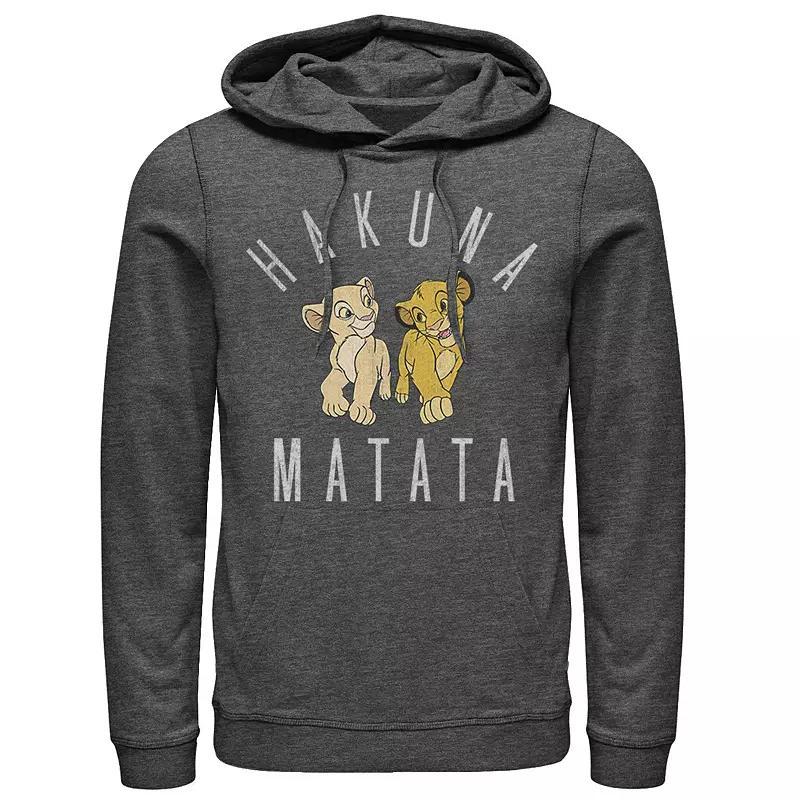 Disneys The Lion King Simba Nala Hakuna Matata Mens Hoodie Grey Heather Product Image