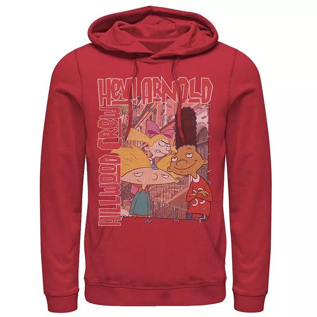 Mens Nickeloden Hey Arnold Colorful Hillwood Poster Hoodie Product Image