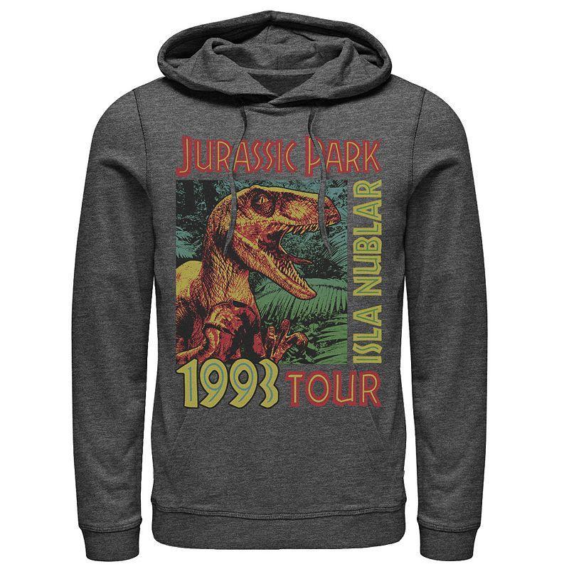 Mens Jurassic Park Isla Nublar 1993 Tour Poster Pullover Hoodie Blue Product Image