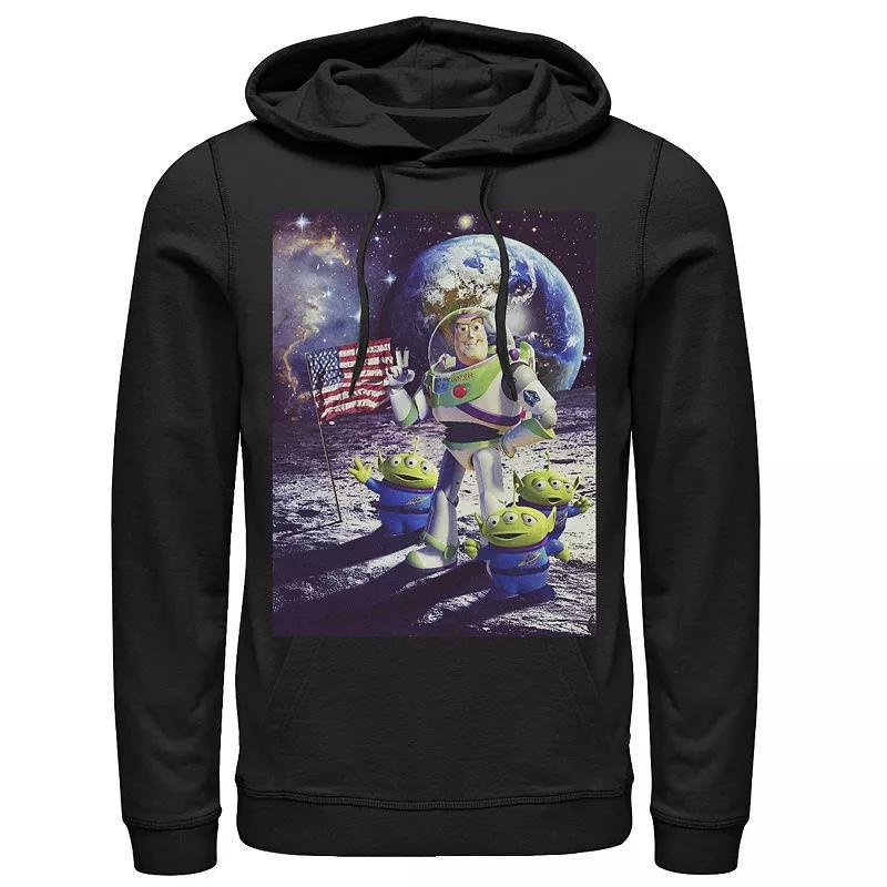 Disney / Pixars Toy Story Buzz Lightyear & Aliens Mens On The Moon Photo Hoodie Product Image