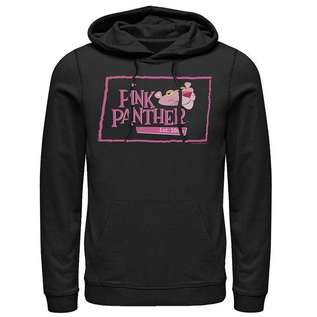 Mens Pink Panther Boxed Portrait Logo Graphic Hoodie Product Image