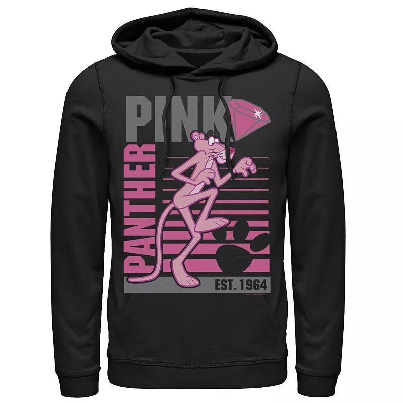 Mens Pink Panther Lined Portrait Hoodie Black Product Image