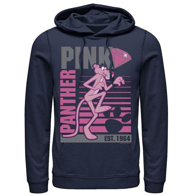 Mens Pink Panther Lined Portrait Hoodie Blue Product Image