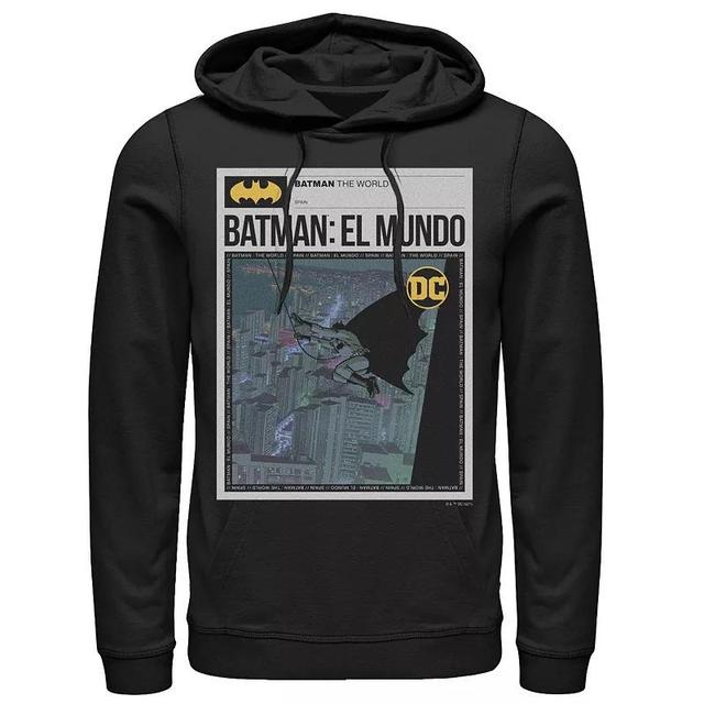 Mens Batman: El Mundo Mexico News Poster Hoodie Product Image