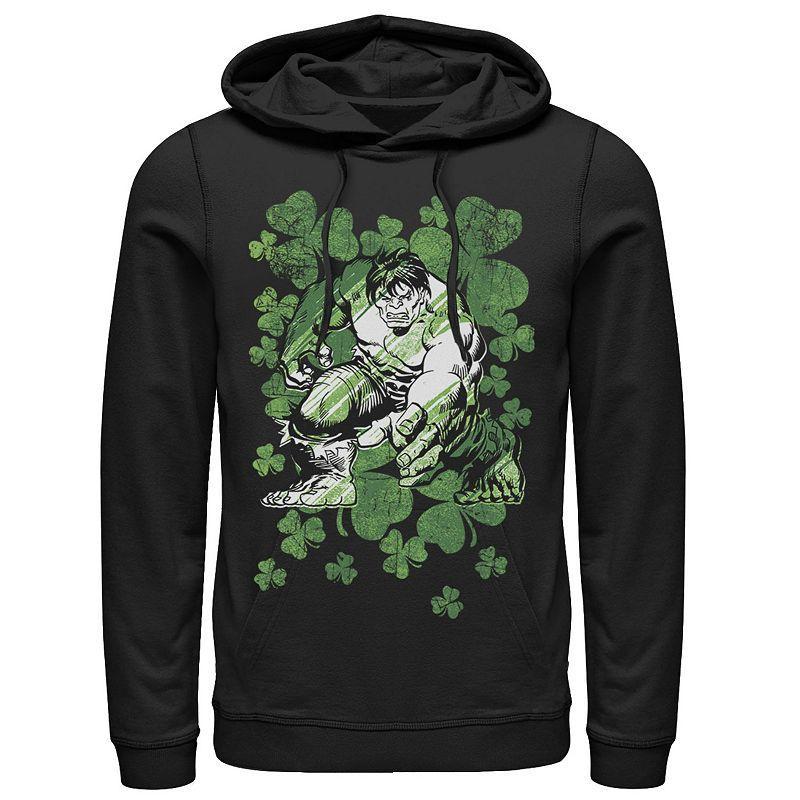 Mens Marvel Hulk Shamrocks St. Patricks Vintage Hoodie Product Image