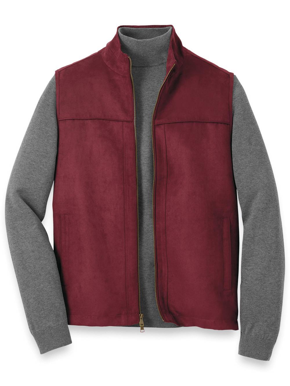 Microsuede Vest - Burgundy product image