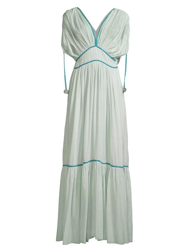 Womens Clara Pom-Pom Maxi Dress Product Image