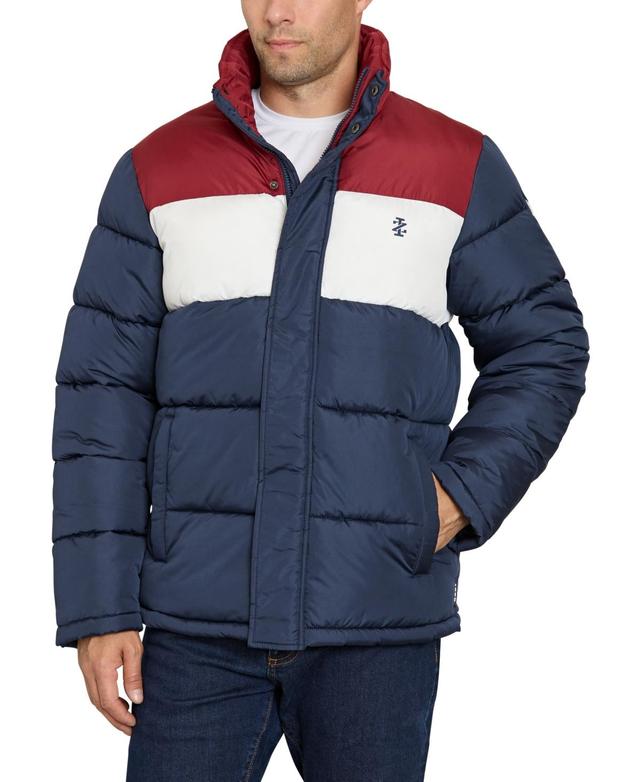 Izod Mens Colorblock Puffer Jacket Product Image